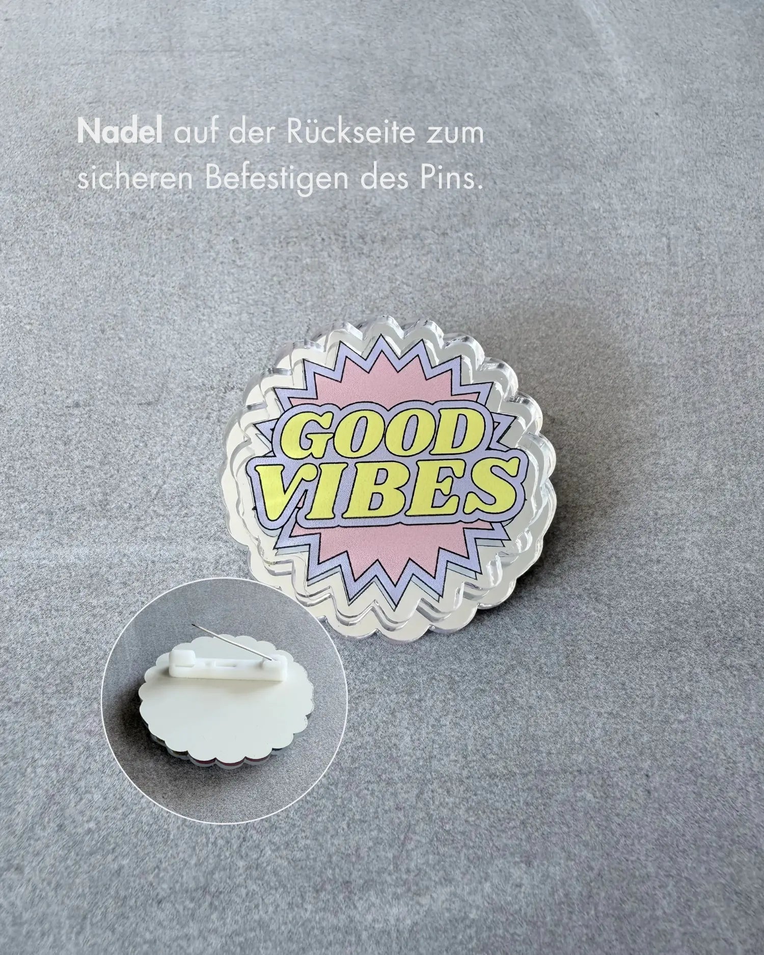 MIRROR BAG PIN – GOOD VIBES