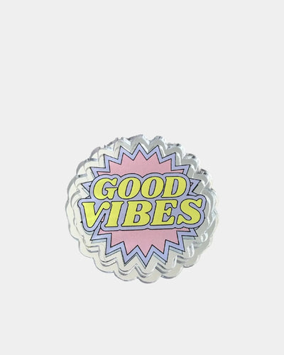 MIRROR BAG PIN – GOOD VIBES