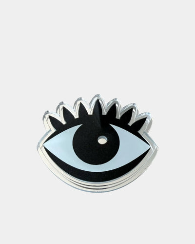 MIRROR BAG PIN LARGE – LUMINOUS EYE